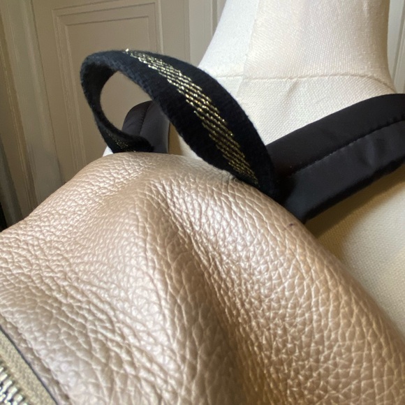 Coach Crome Metallic Taupe Backpack Pebbled Leather Excellent Condition - Picture 4 of 14